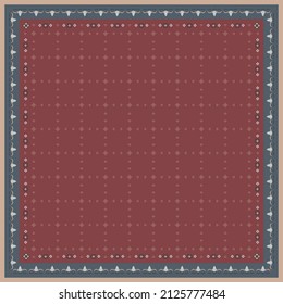 Ethnic ornament scarf pattern design. Hijab motif