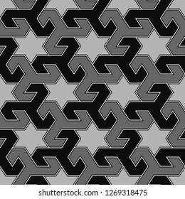 Ethnic ornament. Seamless image. Tribal wallpaper. Ancient mosaic. Embroidery background.Digital paper, web design, textile print. Ethnical pattern. Folk backdrop. Tribe motif. Vector art work.