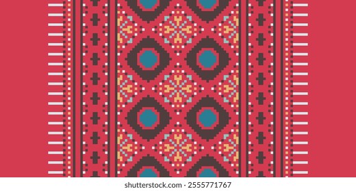 Ethnic ornament. Seamless Navajo pattern. Vector Illustration · Navajo pattern background. border Zigzag pattern. Aztec pattern. Native