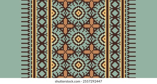 Ethnic ornament. Seamless Navajo pattern. Vector Illustration · Navajo pattern background. border Zigzag pattern. Aztec pattern. Native