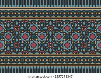 Ethnic ornament. Seamless Navajo pattern. Vector Illustration · Navajo pattern background. border Zigzag pattern. Aztec pattern. Native