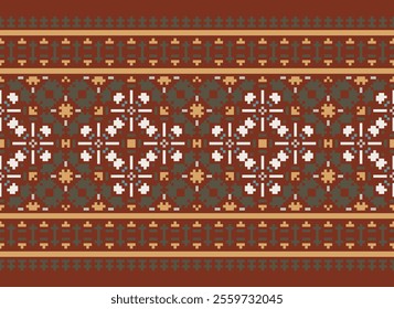 Ethnic ornament. Seamless Navajo pattern. Vector Illustration · Navajo pattern background. border Zigzag pattern. Aztec pattern. Native