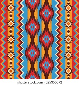 Ethnic ornament. Seamless Navajo pattern. Vector Illustration