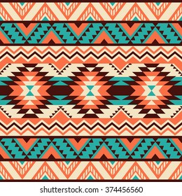 Ethnic ornament. Seamless Navajo pattern. Vector Illustration