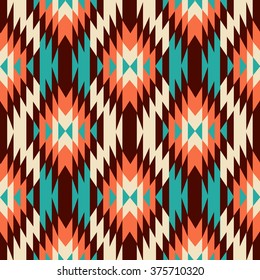 Ethnic ornament. Seamless Navajo pattern. Vector Illustration