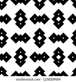 Ethnic ornament. Seamless vector. Folk wallpaper. Geometric image. Abstract digital paper, surface texture background, textile print. Mosaic tiles. Embroidery motif. Figures backdrop. Tribal pattern.