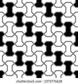 Ethnic ornament. Seamless vector. Tribal wallpaper. Folk pattern. Figures backdrop. Mosaics motif. Grid background. Digital paper, textile print, web design, abstract