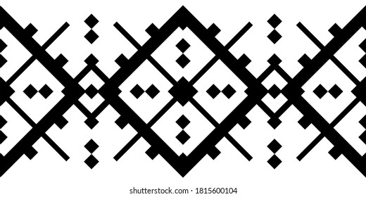 ethnic ornament from simple square shapes