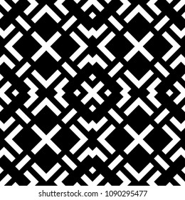 Ethnic ornament. Tribal wallpaper. Embroidery background. Ethnical folk image. Tribe motif. Ancient mosaic. Digital paper, web design, textile print, backdrop. Seamless abstract art. Vector artwork.