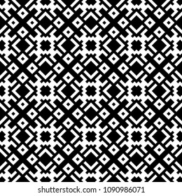 Ethnic ornament. Tribal wallpaper. Embroidery background. Ethnical folk image. Tribe motif. Ancient mosaic. Digital paper, web design, textile print, backdrop. Seamless abstract art. Vector artwork.