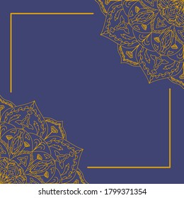 Ethnic ornamental arabesque mandala elements - greeting card