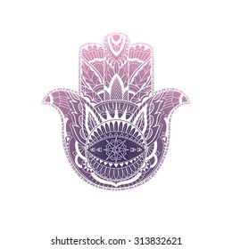 Ethnic ornamental hamsa, for cards, designs, banners