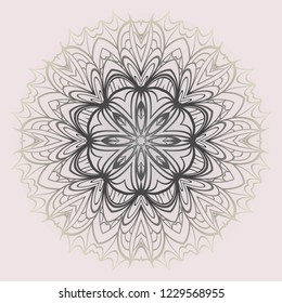 Ethnic ornamental mandala. Decorative design element. Vector illustration