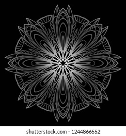 Ethnic ornamental mandala. Decorative design element. Vector illustration