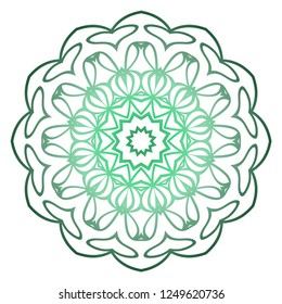 Ethnic ornamental mandala. Decorative design element. Vector illustration.