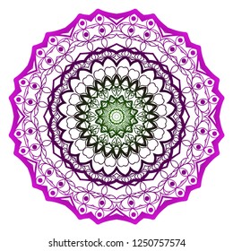 Ethnic ornamental mandala. Decorative design element. Vector illustration.