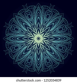 Ethnic ornamental mandala. Decorative design element. Vector illustration