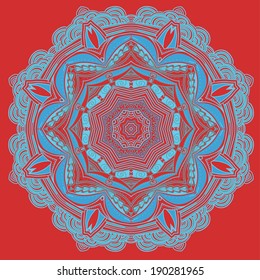 Ethnic ornamental mandala. Vector art