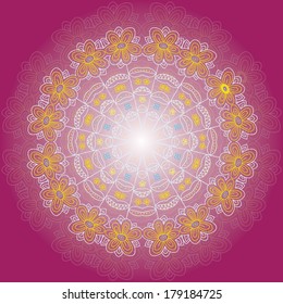 Ethnic ornamental mandala. Vector element for your design
