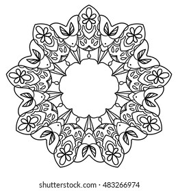 ethnic ornamental pattern mandala. vector illustration.