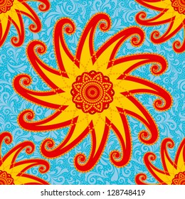 Ethnic ornamental seamless background