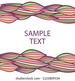 Ethnic ornamental sketchy pattern. Abstract background with space for text - vector.