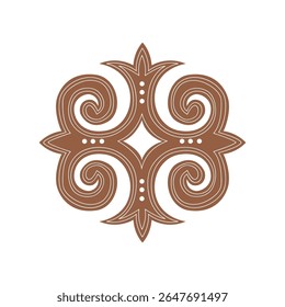 Ethnic ornamental symbol inspired by Kyrgyz culture. Perfect for traditional design, textile, and folk art themes. High-quality vector illustration.