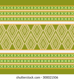 Ethnic ornamental textile geometric motifs pattern.