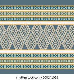 ethnic ornamental textile geometric motifs pattern.