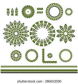 Ethnic ornamental textile pattern for your own design. Aztec design elements. Vector