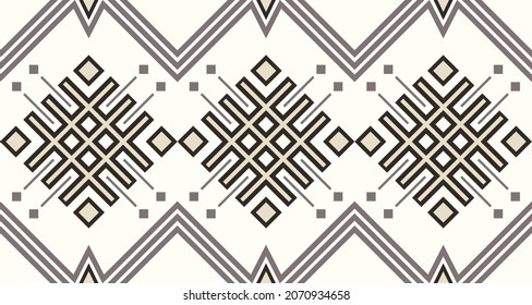 Ethnic ornamental textile seamless geometric pattern
