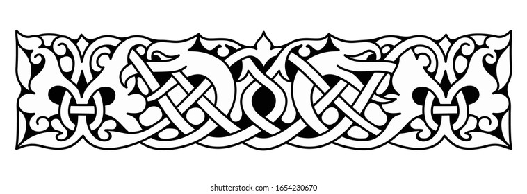 Ethnic ornamental vintage border. Vector illustration