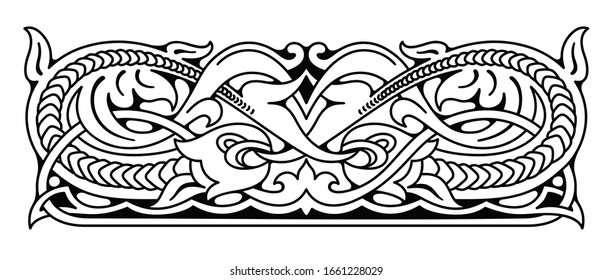 Ethnic ornamental vintage border. Vector illustration