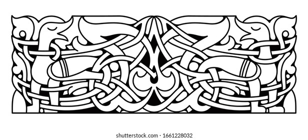 Ethnic ornamental vintage border. Vector illustration