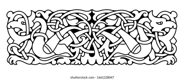 Ethnic ornamental vintage border. Vector illustration