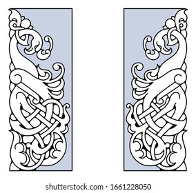 Ethnic ornamental vintage border. Vector illustration