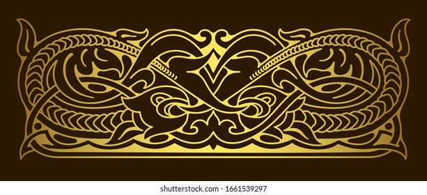 Ethnic ornamental vintage border. Vector illustration