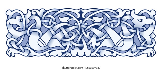 Ethnic ornamental vintage border. Vector illustration