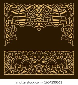Ethnic ornamental vintage frame. Vector illustration