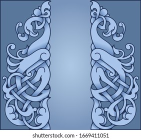 Ethnic ornamental vintage frame. Vector illustration