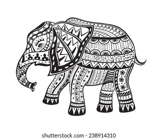 Ethnic ornamented elephant