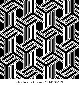 Ethnic ornament.Geometric pattern. Hexagons, quadrangles, figures motif. Tribal wallpaper.Mosaics background. Digital paper, web design, textile print. Polygons backdrop.Folk image. Seamless vector.