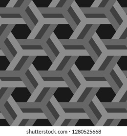 Ethnic ornament.Geometric pattern. Mosaics background. Hexagons, quadrangles, figures motif. Folk image. Tribal wallpaper. Polygons backdrop. Digital paper, web design, textile print. Seamless vector.