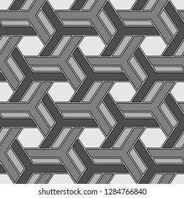 Ethnic ornament.Hexagons, quadrangles, figures motif. Folk image.Polygons backdrop. Tribal wallpaper.Mosaics background. Geometric pattern. Digital paper, web design, textile print. Seamless vector