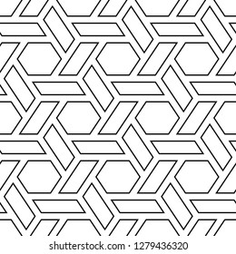 Ethnic ornament.Hexagons, quadrangles motif. Folk image. Mosaics background. Tribal backdrop. Polygons wallpaper. Geometric figures pattern. Digital paper, web design, textile print. Seamless vector