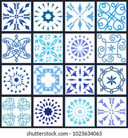 Ethnic ornaments for ceramic tiles. Vector design.
