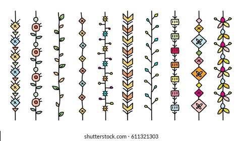 ethnic ornaments doodle set