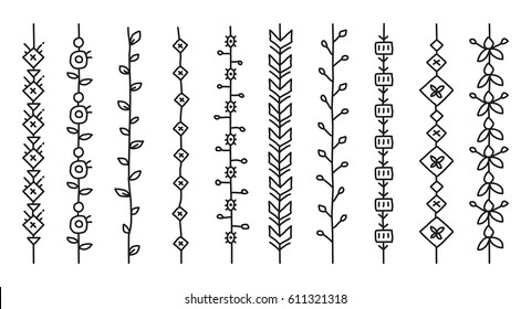 ethnic ornaments doodle set