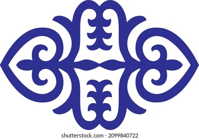 Ethnic ornaments and patterns of Kyrgyzstan nation. Nomad ornaments.