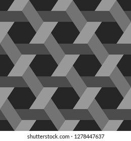 Ethnic ornament.Tribal wallpaper. Polygons backdrop. Folk image. Geometric figures pattern. Hexagons, quadrangles motif. Mosaics background. Digital paper, web design, textile print. Seamless vector.